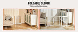 SucceBuy Free Standing Dog Gate Freestanding Pet Gate 3 Panels Foldable Dog Gate for Narrow Passageways Expandable Dog Barrier