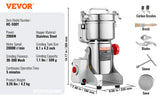 SucceBuy 150-2500g Electric Grain Mill Grinder Commercial Swing Spice Grinders for Dry Herbs Grains Spices Cereals Coffee Corn