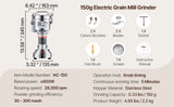 SucceBuy 150-2500g Electric Grain Mill Grinder Commercial Swing Spice Grinders for Dry Herbs Grains Spices Cereals Coffee Corn