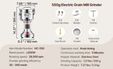 SucceBuy 150-2500g Electric Grain Mill Grinder Commercial Swing Spice Grinders for Dry Herbs Grains Spices Cereals Coffee Corn