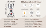 SucceBuy 150-2500g Electric Grain Mill Grinder Commercial Swing Spice Grinders for Dry Herbs Grains Spices Cereals Coffee Corn