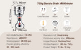 SucceBuy 150-2500g Electric Grain Mill Grinder Commercial Swing Spice Grinders for Dry Herbs Grains Spices Cereals Coffee Corn