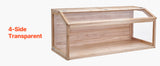 SucceBuy Wooden Hamster Cage 270° Viewing Hamster Habitat Hamster Cage with Openable Top Ventilated Animal Cage for Gerbils Mice