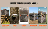 SucceBuy Hunting Blind, 270° See Through Ground Blind, 2-3 Person Pop Up Deer Blind for Hunting with Carrying Bag, Portable Tent