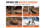 SucceBuy Deer Cart 300 LBS Capacity Folding Game Cart HeavyDuty Game Cart Accessories Utility Gear Dolly for Hunting Fishing