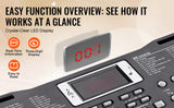 SucceBuy 61 Key Digital Keyboard Piano Electric Portable Piano 200 Tones 200 Rhythms or 600 Tones 500 Rhythms for Beginner Use