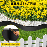 VEVOR Landscape Edging 10 inch Depth 60ft Total Length Recycled HDPE Coiled Terrace Board Flexible Bender Border for Landscaping