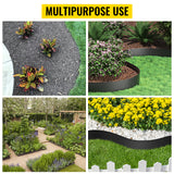 VEVOR Landscape Edging 10 inch Depth 60ft Total Length Recycled HDPE Coiled Terrace Board Flexible Bender Border for Landscaping
