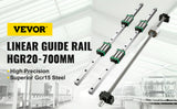 VEVOR HGR20 2PCS Linear Guide Rails 600-2000MM 4PCS Slide Blocks RM1605 Ballscrew W/ Ball Nut BF12/BK12 Nut for CNC DIY Routers