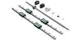 VEVOR HGR20 2PCS Linear Guide Rails 600-2000MM 4PCS Slide Blocks RM1605 Ballscrew W/ Ball Nut BF12/BK12 Nut for CNC DIY Routers