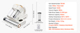 SucceBuy Mattress Vacuum Cleaner w/ 18Kpa Powerful Suction Dual Dust Bin HEPA Filter & Heating Ultrasound Handheld for Bed Sofa