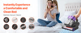 SucceBuy Mattress Vacuum Cleaner w/ 18Kpa Powerful Suction Dual Dust Bin HEPA Filter & Heating Ultrasound Handheld for Bed Sofa