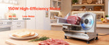 SucceBuy 6.7-10 inch Meat Slicer Electric Deli Slicer Machine with two SUS420 Blades Home Food-Slicer for Meat, Ham, Baguett