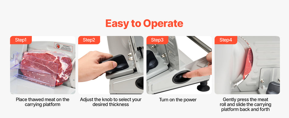 SucceBuy 6.7-10 inch Meat Slicer Electric Deli Slicer Machine with two SUS420 Blades Home Food-Slicer for Meat, Ham, Baguett