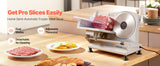 SucceBuy 6.7-10 inch Meat Slicer Electric Deli Slicer Machine with two SUS420 Blades Home Food-Slicer for Meat, Ham, Baguett