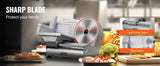 SucceBuy Meat Slicer Electric Deli Food Slicer SUS 420 Stainless Steel Blade and Blade Guard Adjustable Thickness for Home Use