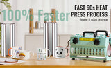 SucceBuy Tumbler Heat Press Machine 2 Station Heaters 11-30oz Mug Press Tumbler Press Sublimation Tumblers Cups and Mug 19.6lbs