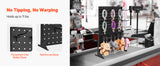 SucceBuy 1/2Sets Pegboard Display Stand 17x13in Tabletop Steel Peg Board Panel with 15 Hooks for Grocery Retail Jewelry Store