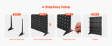 SucceBuy 1/2Sets Pegboard Display Stand 17x13in Tabletop Steel Peg Board Panel with 15 Hooks for Grocery Retail Jewelry Store