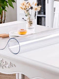 SucceBuy 1.5-2mm PVC Table Cloth Transparent Clear Desk Cover Protector Plastic Soft Glass Waterproof Oilproof for Dining Table