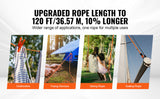 SucceBuy 120ft Dual-Weave Polyester Cord 3/8 1/2in 48-Strand Multi-Use Rope for Arborist Activities Outdoor Adventures Versatile
