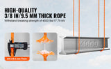 SucceBuy 120ft Dual-Weave Polyester Cord 3/8 1/2in 48-Strand Multi-Use Rope for Arborist Activities Outdoor Adventures Versatile