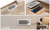 SucceBuy Booster Fan 4x12in Duct Fan 100CFM 10 Adjustable Speeds with LCD Smart Controller for Wall and Floor