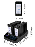 SucceBuy Wireless Restaurant Buzzer Pager 16 Coasters Paging Guest Calling System for Coffee Dessert Burger Shop Food Truck