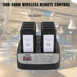 SucceBuy Wireless Restaurant Buzzer Pager 16 Coasters Paging Guest Calling System for Coffee Dessert Burger Shop Food Truck