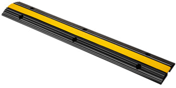 SucceBuy Modular Rubber Speed Bump 1 Channel Driveway Cable Protector Ramp Wire Cover Cord Guard for Parking Lot Warehouses Use