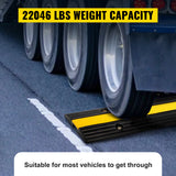 SucceBuy Modular Rubber Speed Bump 1 Channel Driveway Cable Protector Ramp Wire Cover Cord Guard for Parking Lot Warehouses Use