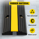 SucceBuy Modular Rubber Speed Bump 1 Channel Driveway Cable Protector Ramp Wire Cover Cord Guard for Parking Lot Warehouses Use