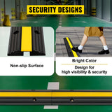 SucceBuy Modular Rubber Speed Bump 1 Channel Driveway Cable Protector Ramp Wire Cover Cord Guard for Parking Lot Warehouses Use