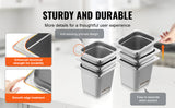 SucceBuy 6/8Pack Hotel Pans 4/6-Inch Deep Steam Table Pans 1/6 1/3 Full Size Chafing Pan 201 Stainless Steel Catering Food Pan