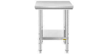 SucceBuy Stainless Steel Kitchen Work Bench Commercial Catering Table Worktable w/Undershelf 330LBS 286LBS for Restaurant Garage