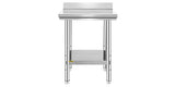 SucceBuy Stainless Steel Kitchen Work Bench Commercial Catering Table Worktable w/Undershelf 330LBS 286LBS for Restaurant Garage