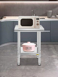 SucceBuy Stainless Steel Kitchen Work Bench Commercial Catering Table Worktable w/Undershelf 330LBS 286LBS for Restaurant Garage