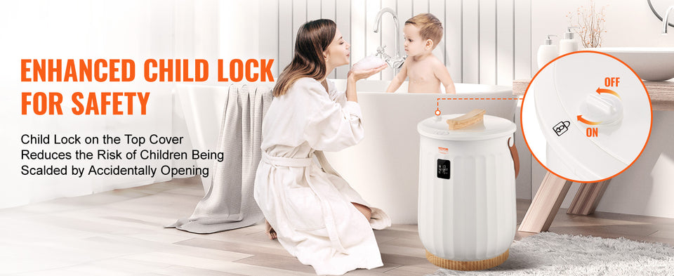 SucceBuy Towel Warmer 20L Large Towel Warmer Bucket with LED Screen Auto Shut Off Child Safety Lock Heat 4-Level Time Adjustable