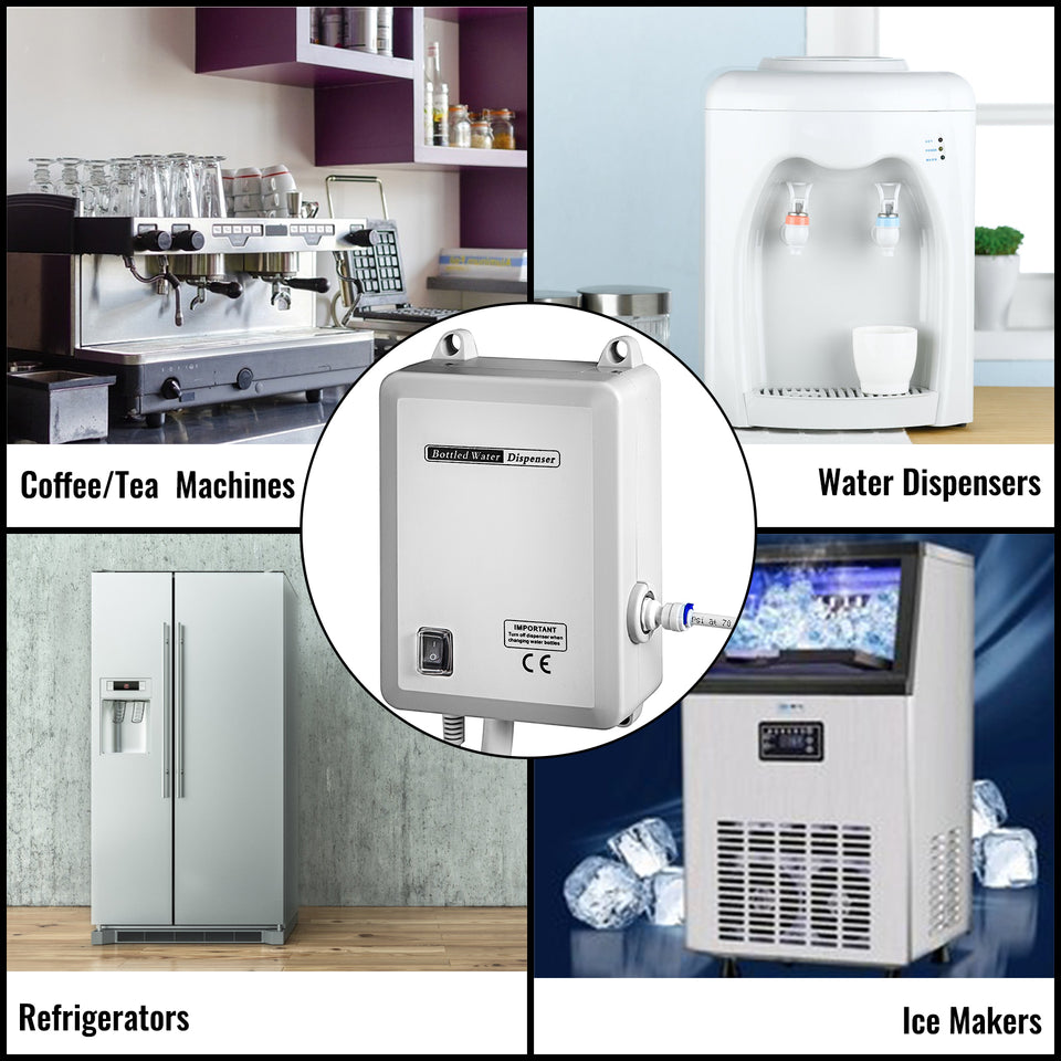 SucceBuy Water Bottle Dispenser Pump System Filter Softener Single/Double Pipe Reverse Osmosis Equipment Refrigerator Ice Maker
