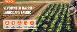 VEVOR 3FTx50FT Premium Heavy Duty Weed Barrier Landscape Fabric 3.2OZ Woven Geotextile Fabric Under Gravel High Permeability